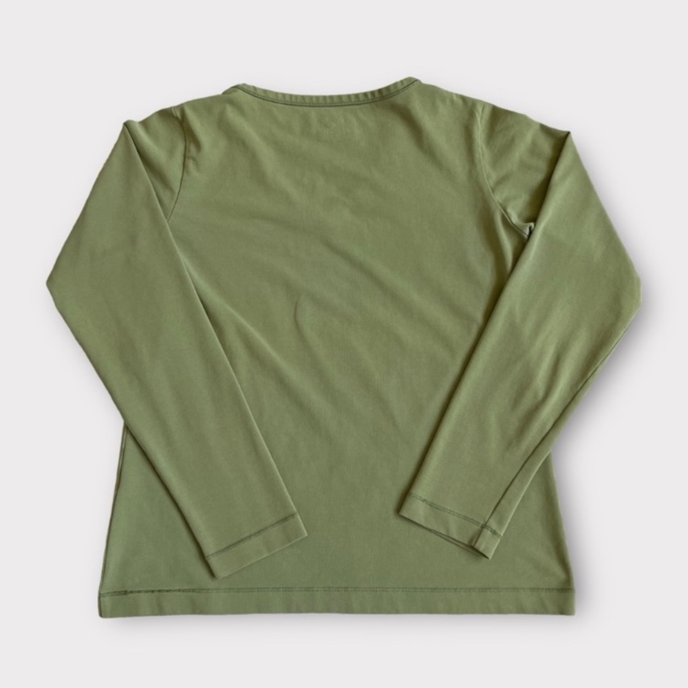 Patagonia Olive Long Sleeve V-Neck Tee - Picture 2 of 3